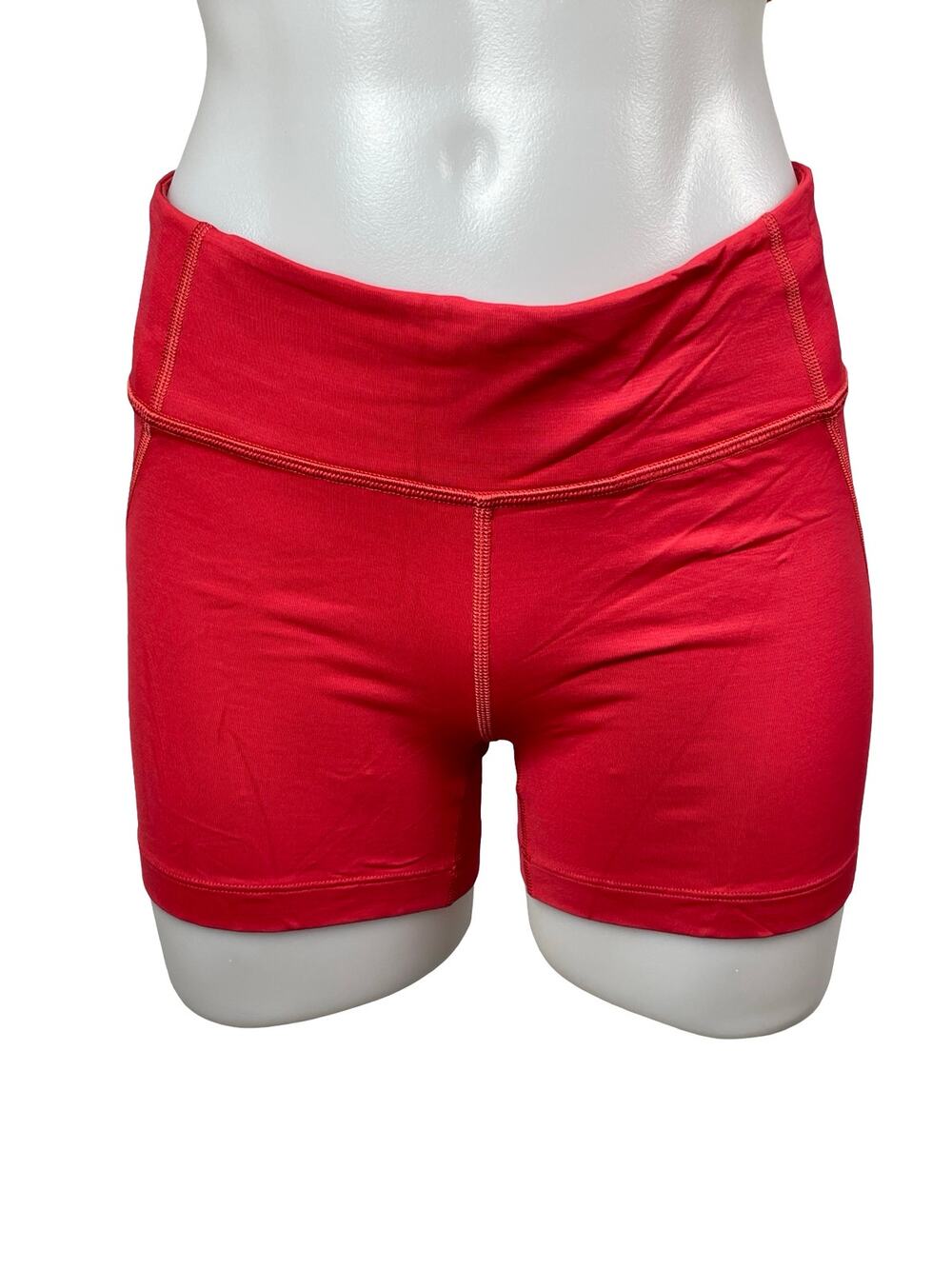 Outdoor Voices Women's Red Mid Rise Yoga Running Athletic Biker Shorts Size S - Picture 1 of 5